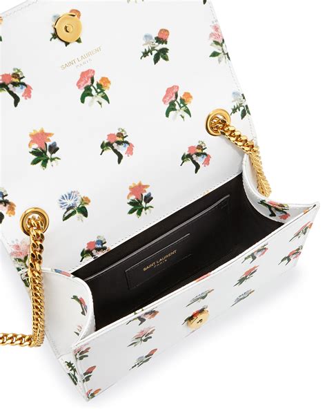 Saint Laurent Monogram Prairie Flower Small Crossbody Bag, 